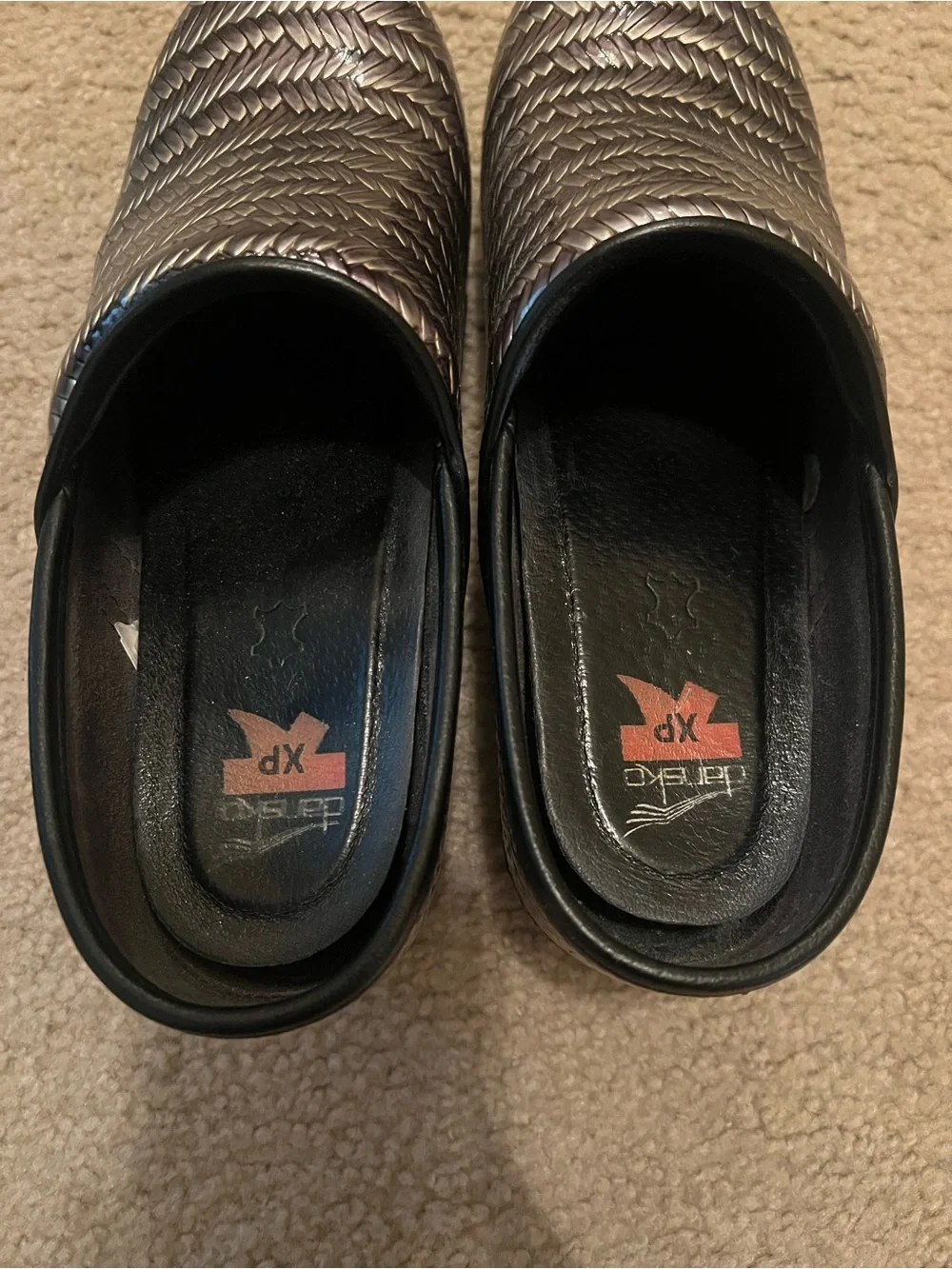 Dansko Pro XP Metallic Woven Clogs